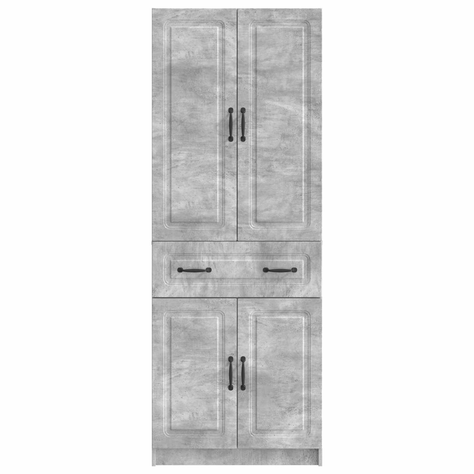 Set ormara 2 pcs Betonska siva Konstruirano drvo