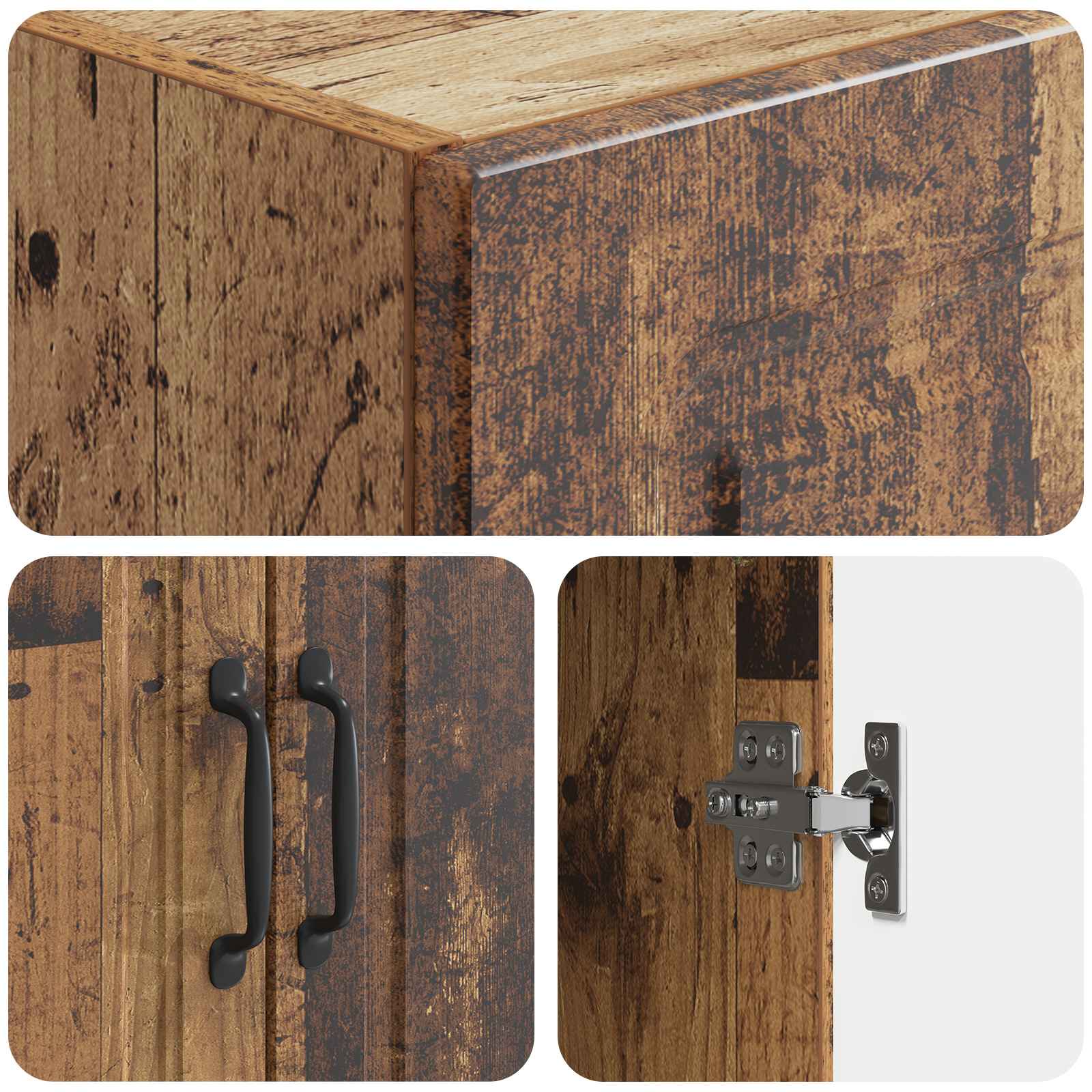Set ormara 2 pcs Staro drvo Konstruirano drvo