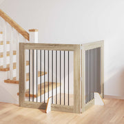 Vrata za pse s postoljem 2 pcs Hrast sonoma 100 x 100 cm