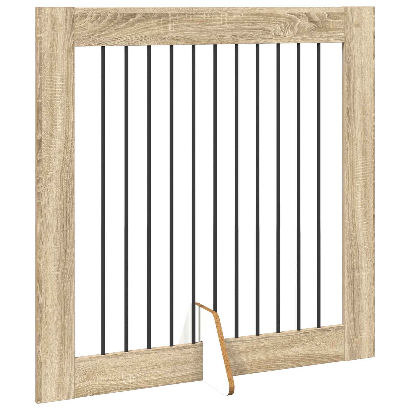 Vrata za pse s postoljem 2 pcs Hrast sonoma 100 x 100 cm