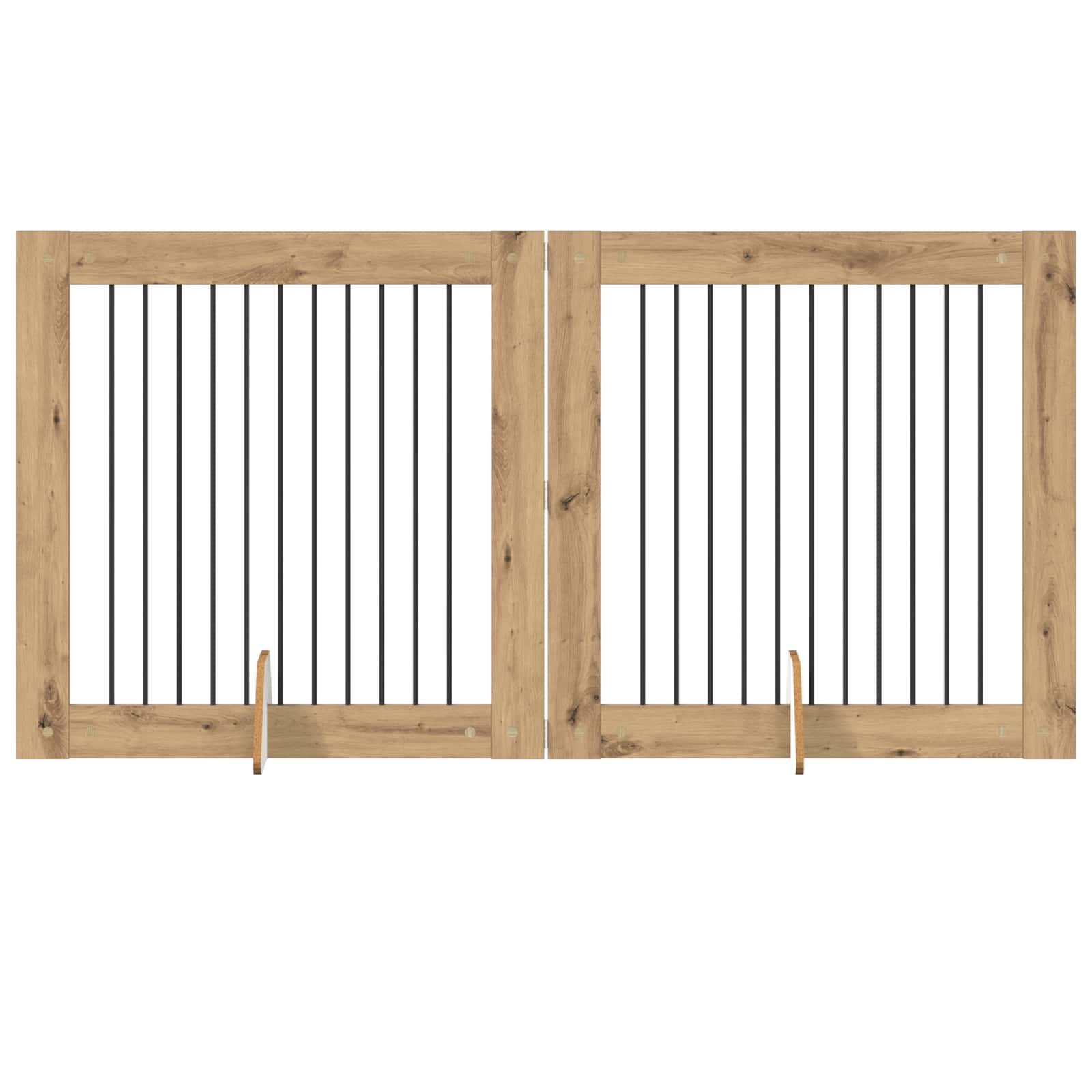 Vrata za pse s postoljem 2 pcs Hrast artisan 100 x 100 cm