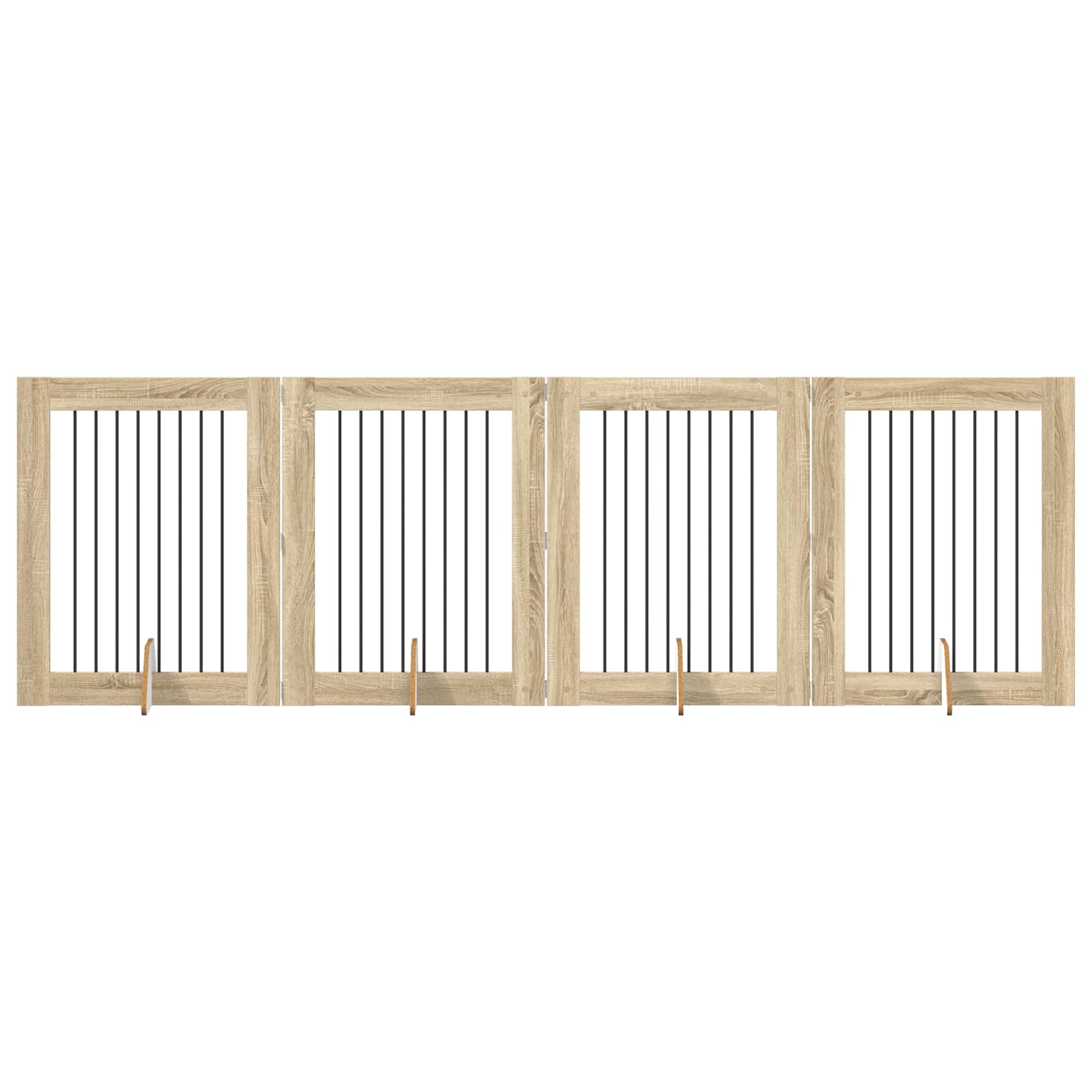 Vrata za pse s postoljem 4 pcs Hrast sonoma 80 x 100 cm