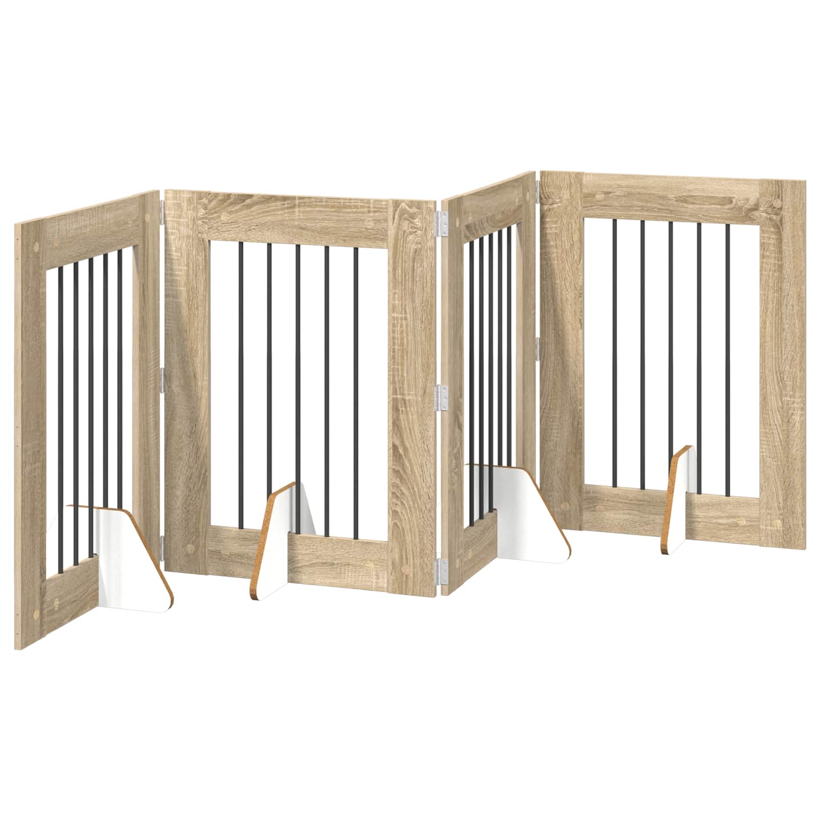 Vrata za pse s postoljem 4 pcs Hrast sonoma 60 x 80 cm