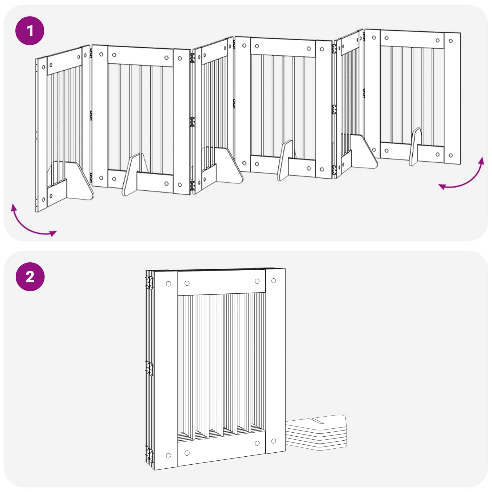 Vrata za pse s postoljem 6 pcs Hrast sonoma 60 x 80 cm