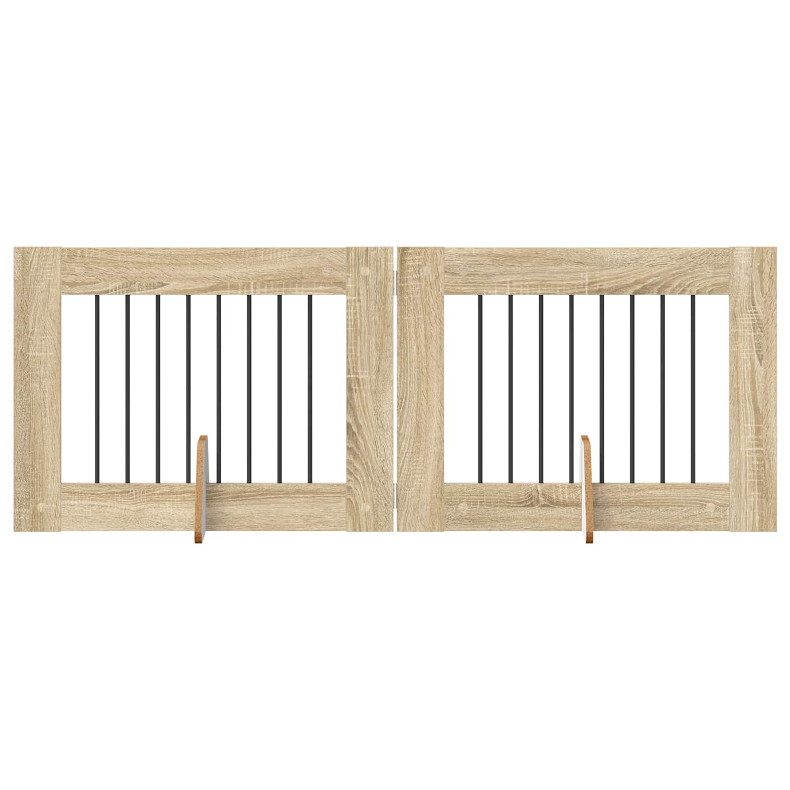 Vrata za pse s postoljem 2 pcs Hrast sonoma 80 x 60 cm