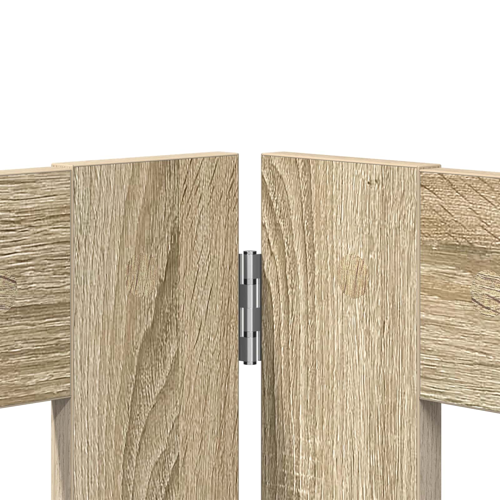 Vrata za pse s postoljem 6 pcs Hrast sonoma 80 x 60 cm