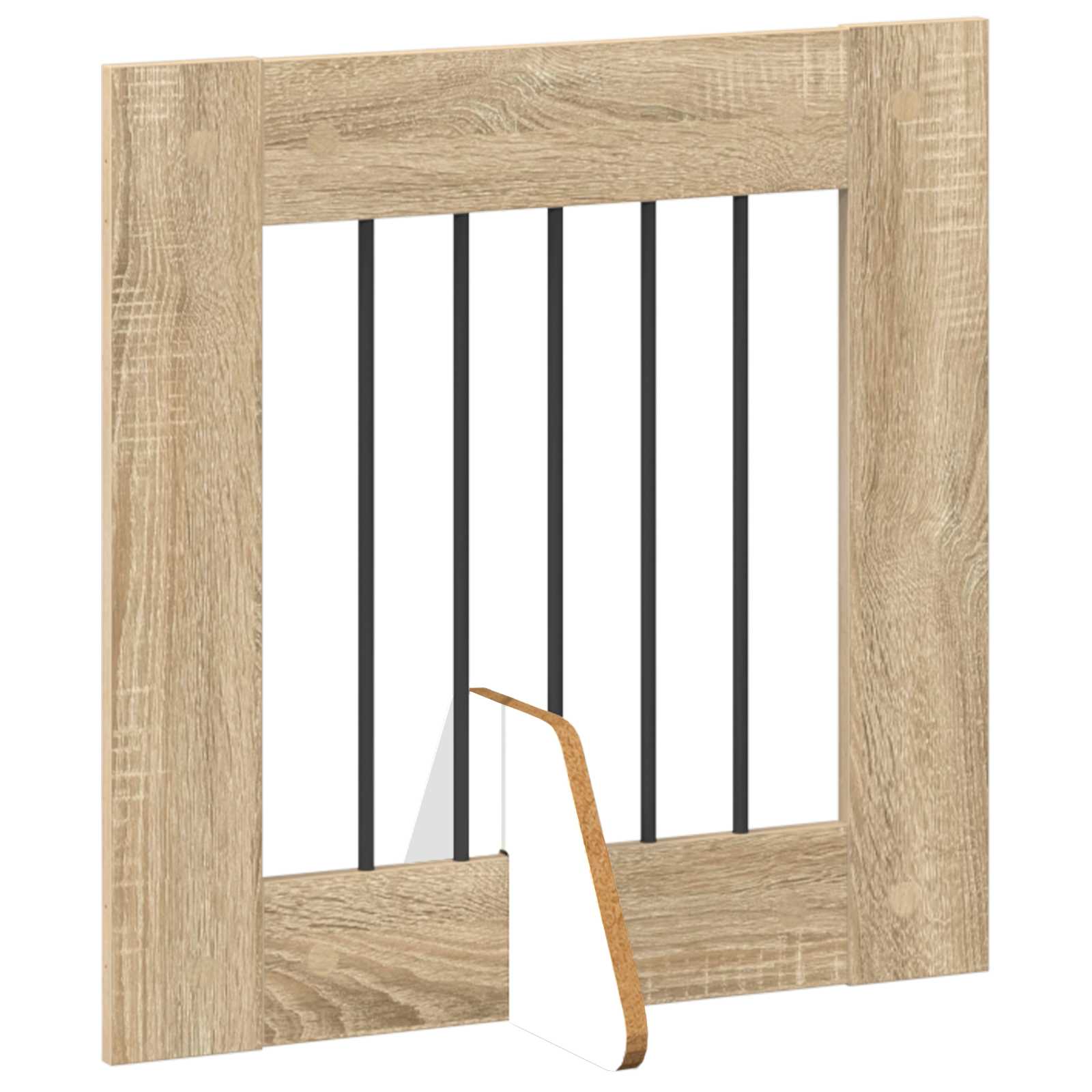 Vrata za pse s postoljem 8 pcs Hrast sonoma 60 x 60 cm