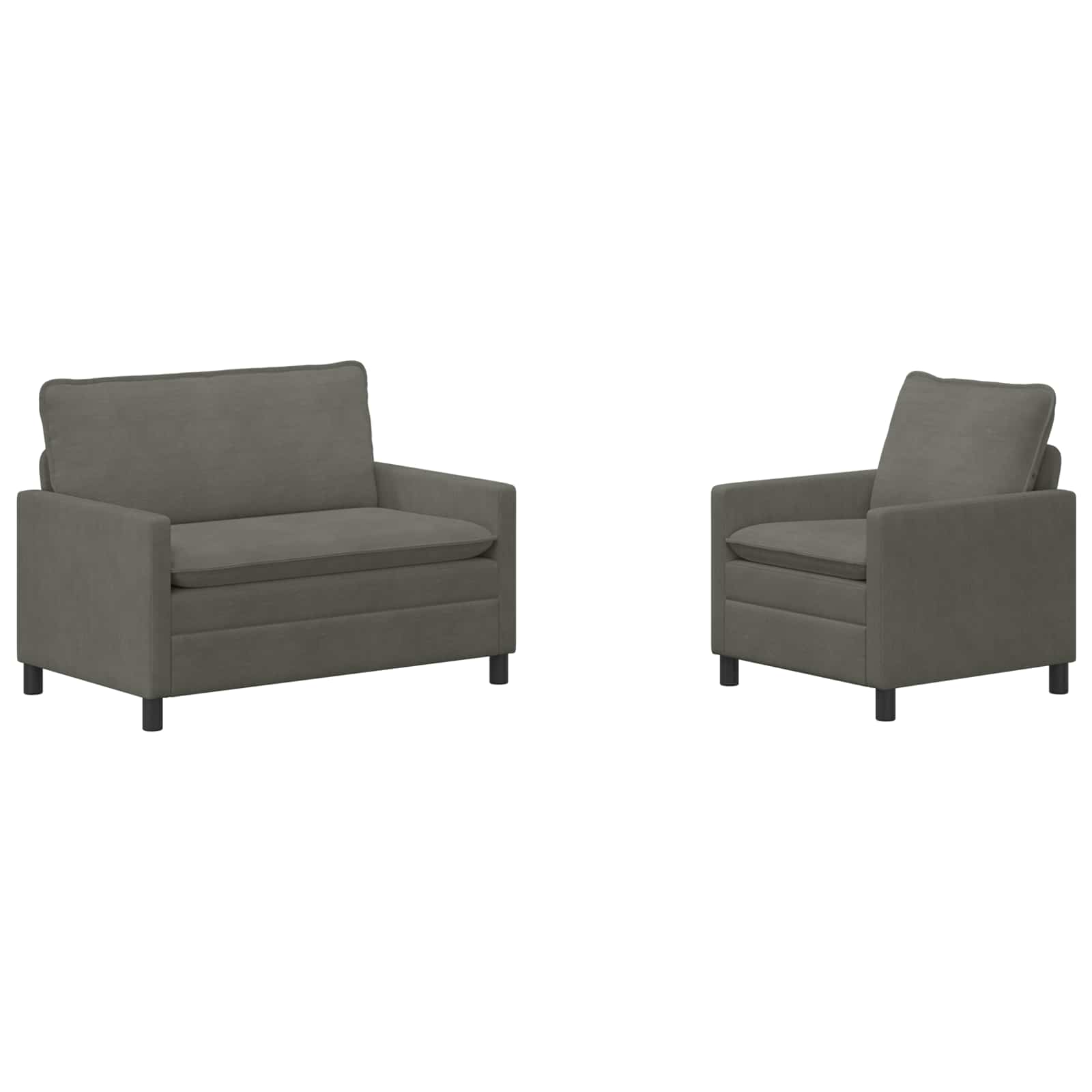 Set sofe 2 pcs Svjetlosiva Tkanina