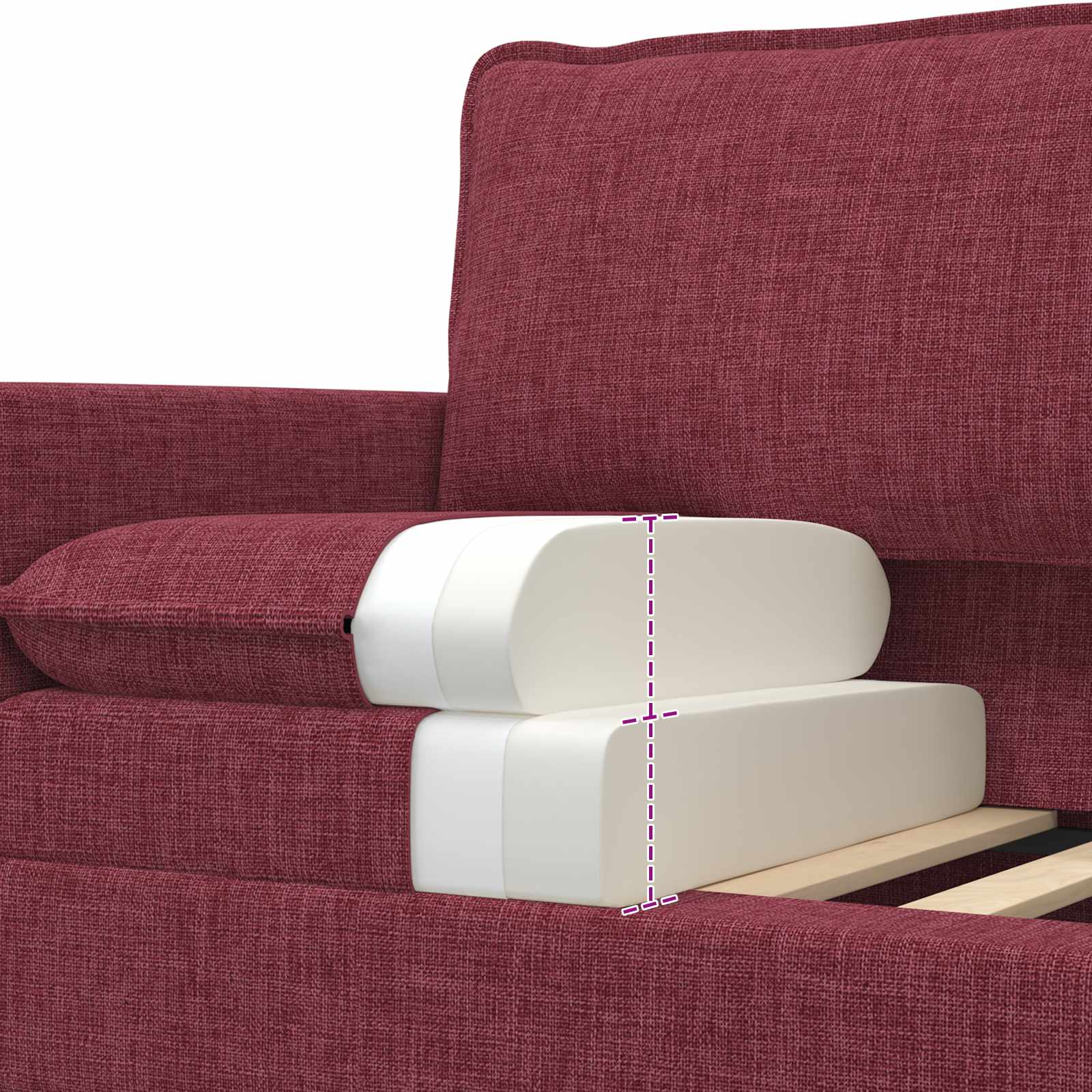 Sofa Vinska crvena 76 x 81 x 87,5 cm Tkanina