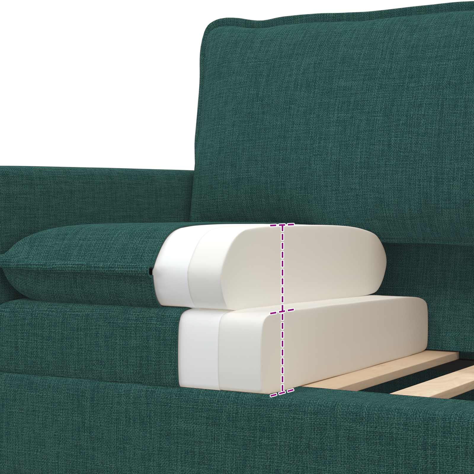 Sofa Tamnozelena 76 x 81 x 87,5 cm Tkanina