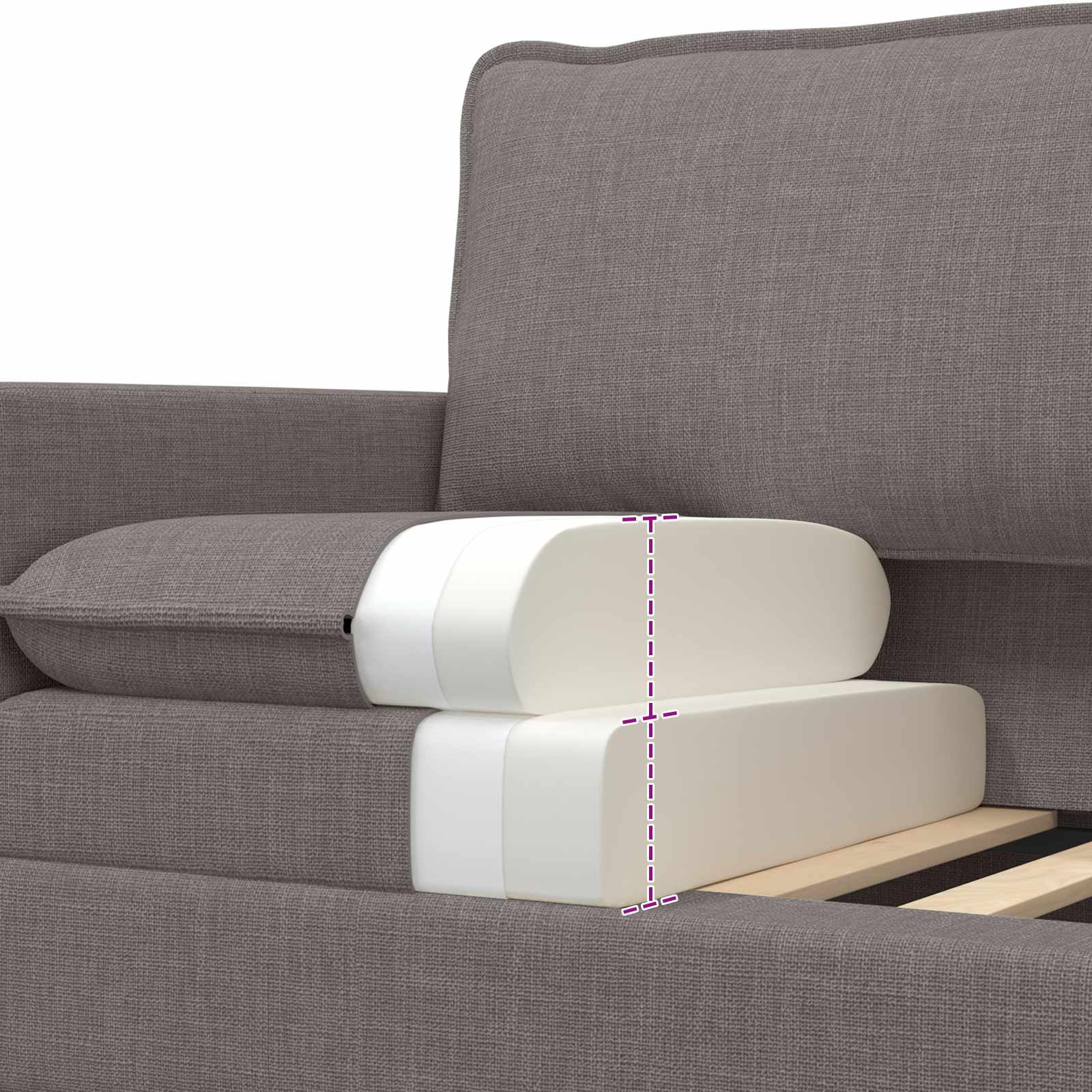 Sofa Sivosmeđa 76 x 81 x 87,5 cm Tkanina