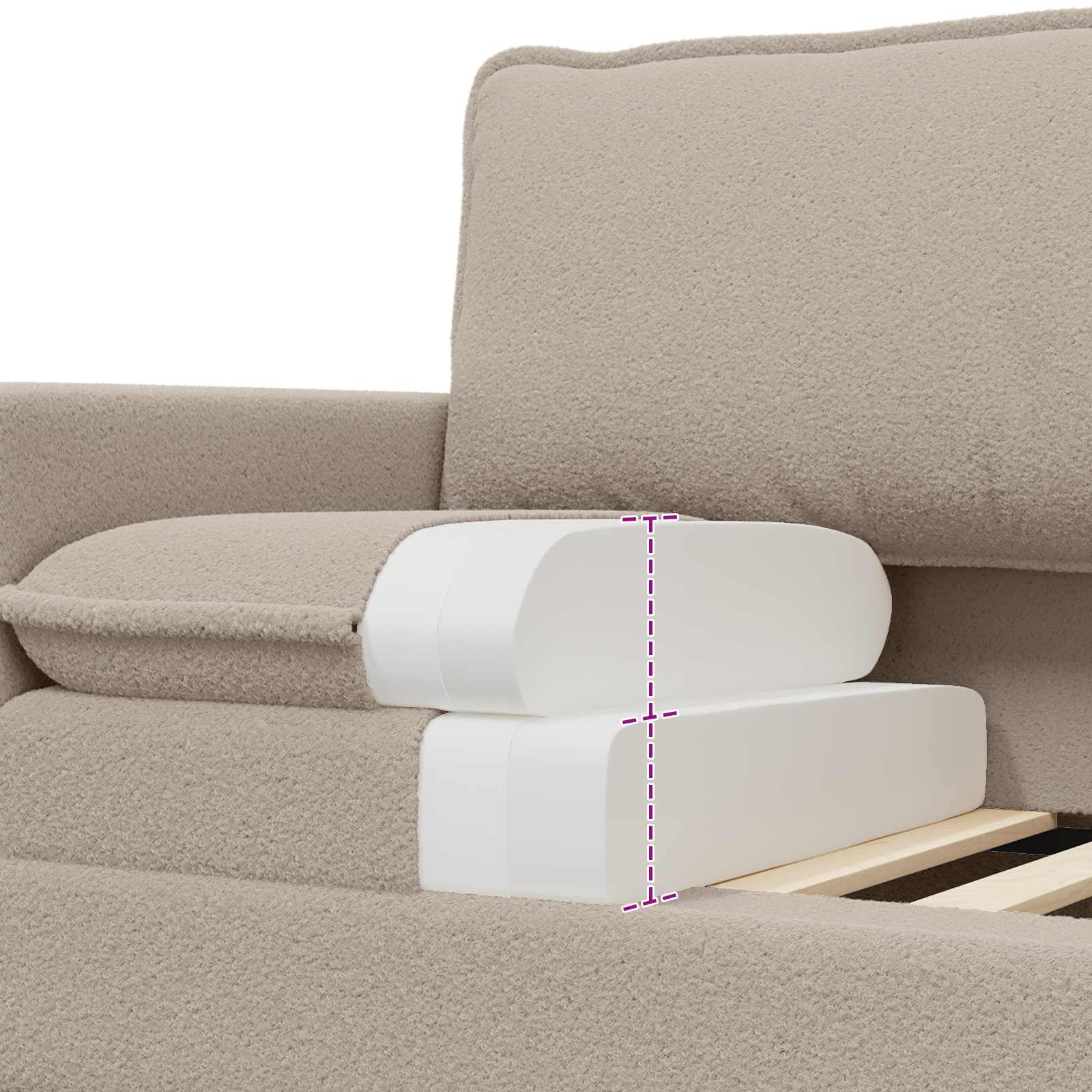 Sofa Svjetlosiva 76 x 81 x 87,5 cm Tkanina