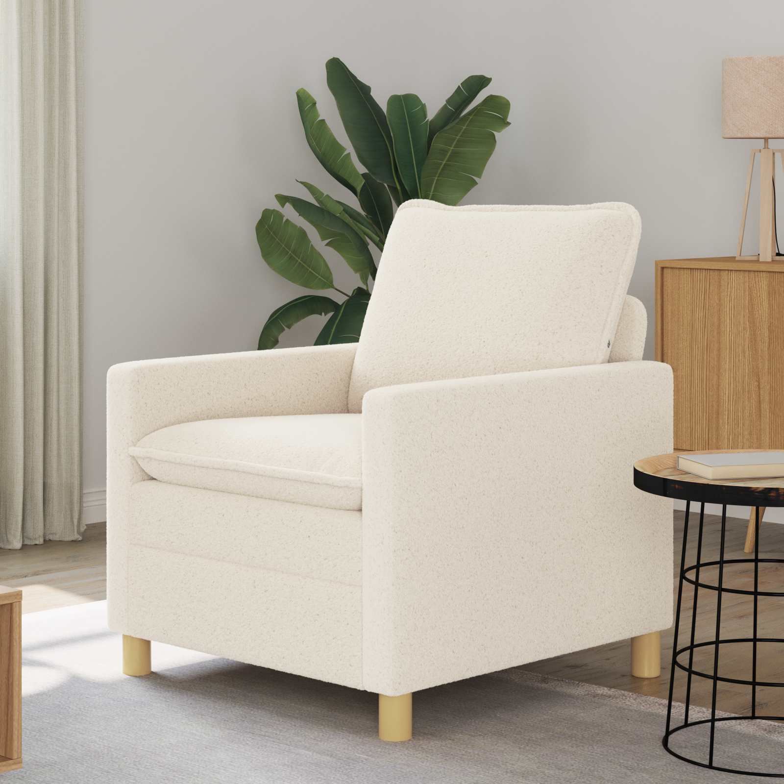 Sofa Krem 76 x 81 x 87,5 cm Tkanina