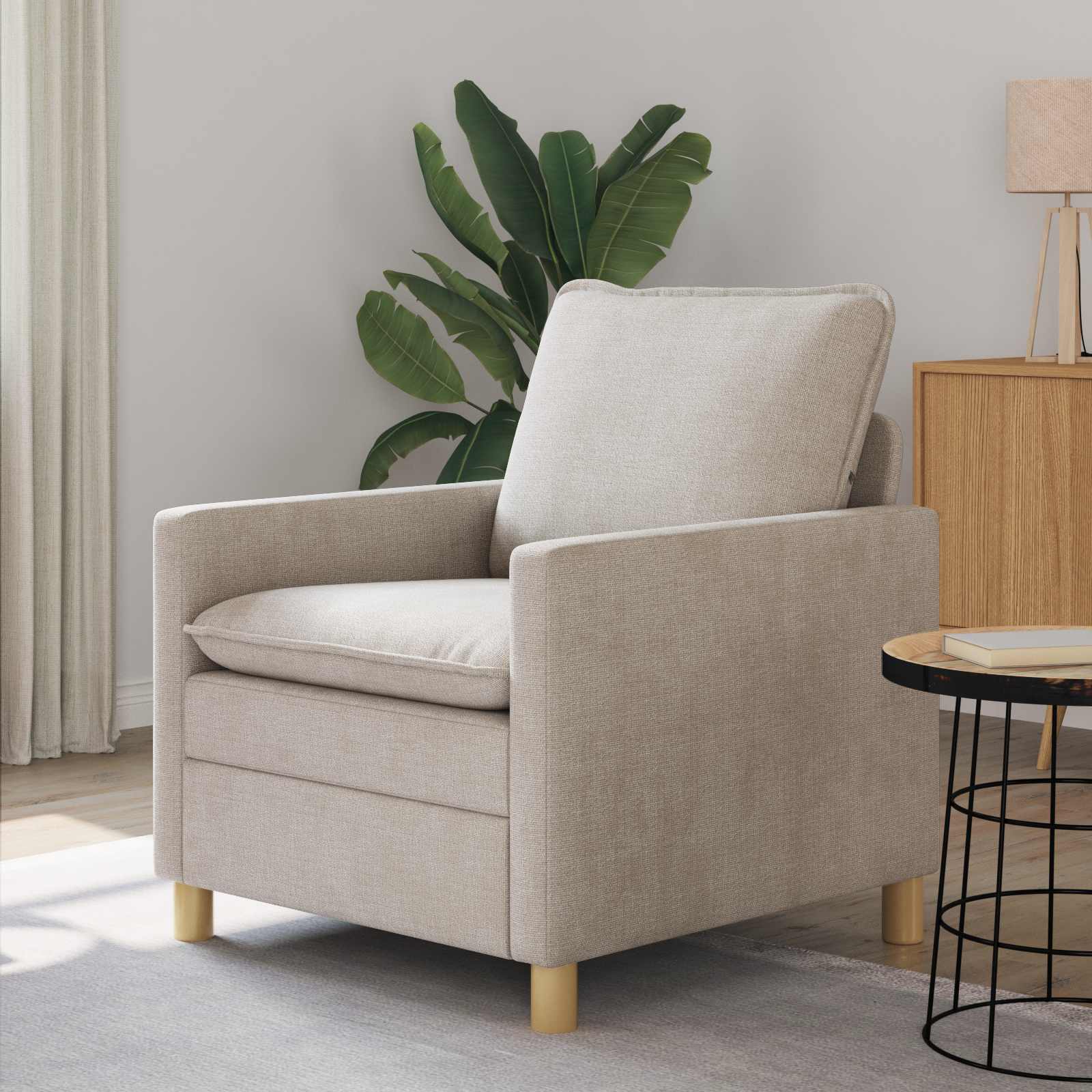 Sofa Krem 76 x 81 x 87,5 cm Poliester