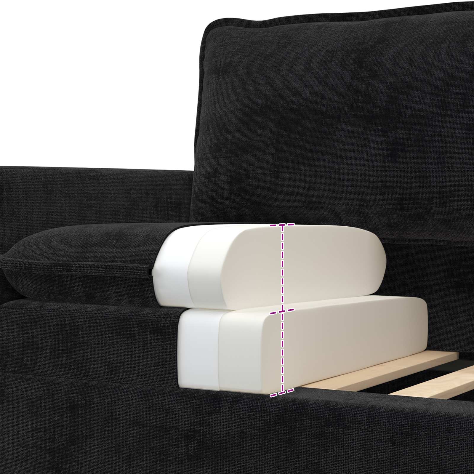 Sofa Crna 76 x 81 x 87,5 cm Poliester