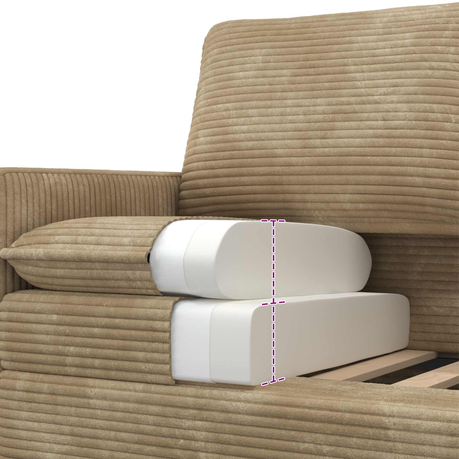 Sofa Sivosmeđa 76 x 81 x 87,5 cm Poliester