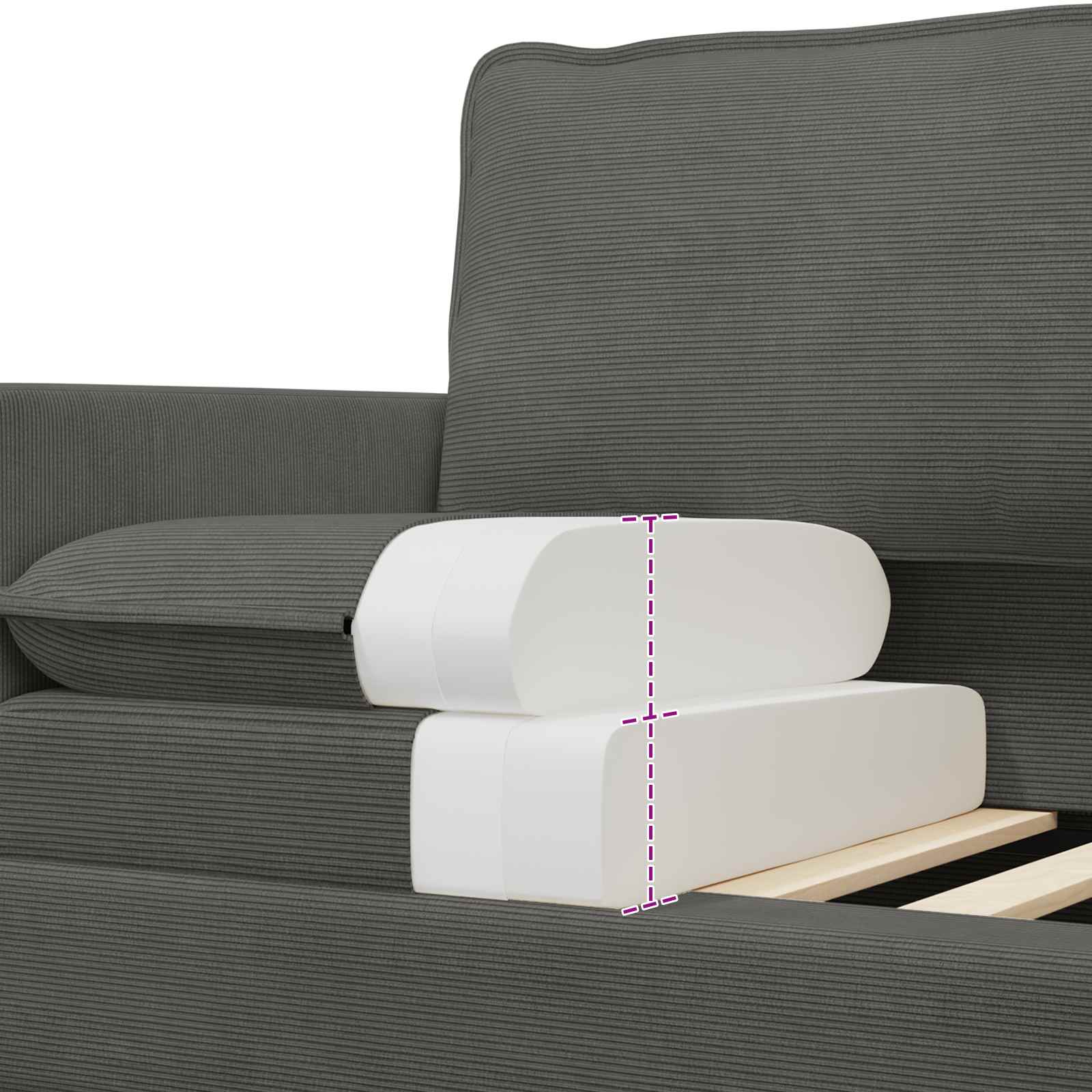 Sofa Tamnosiva 156 x 81 x 87,5 cm Tkanina
