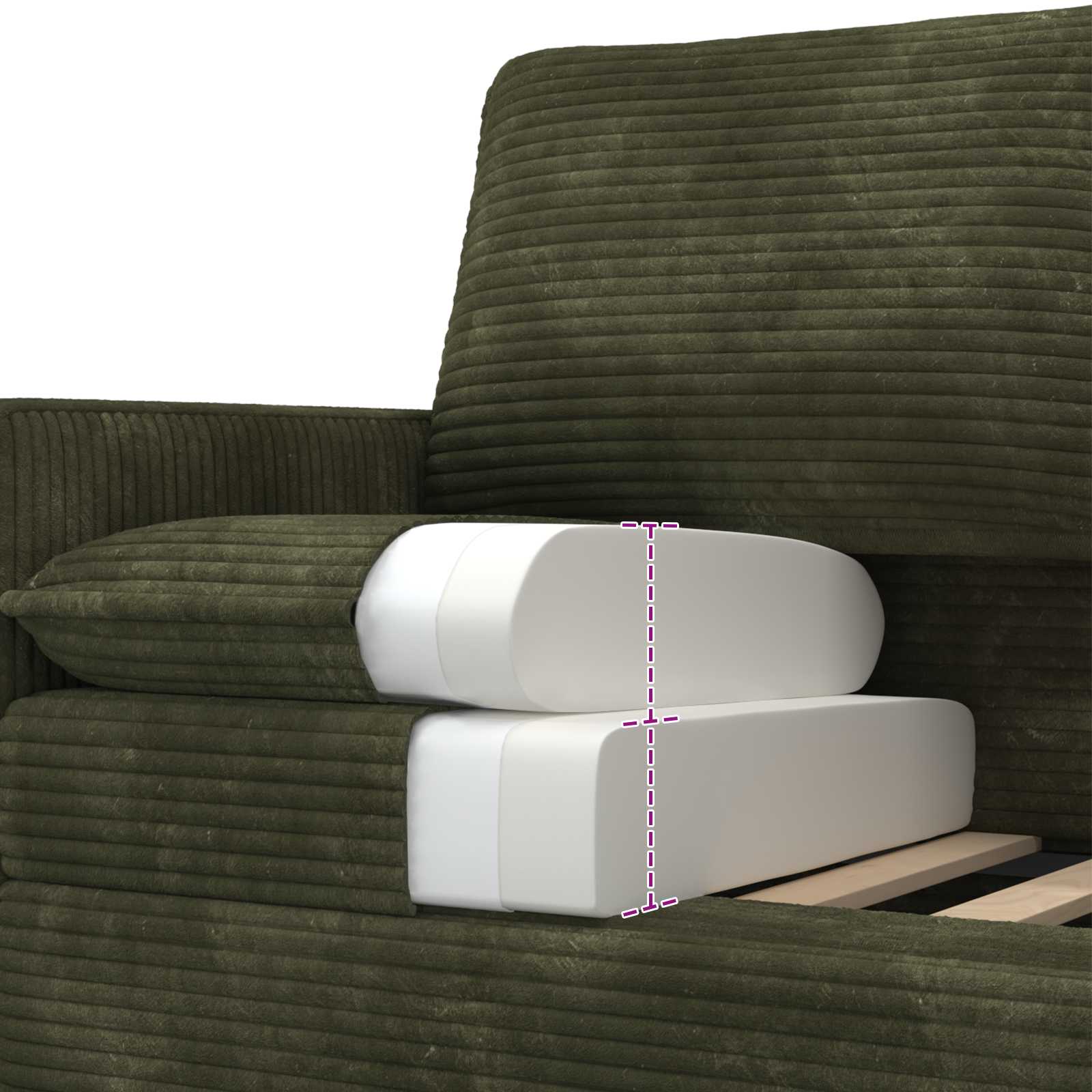 Sofa Zelena 156 x 81 x 87,5 cm Poliester