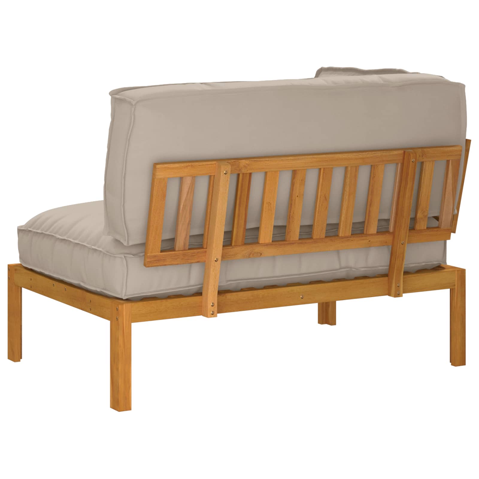 Set sofe Sivo-smeđa 133 x 92 x 69 cm Čvrsto drvo akacije