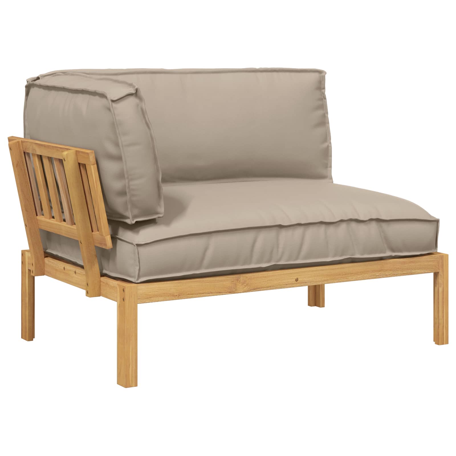Set sofe Sivo-smeđa 133 x 92 x 69 cm Čvrsto drvo akacije