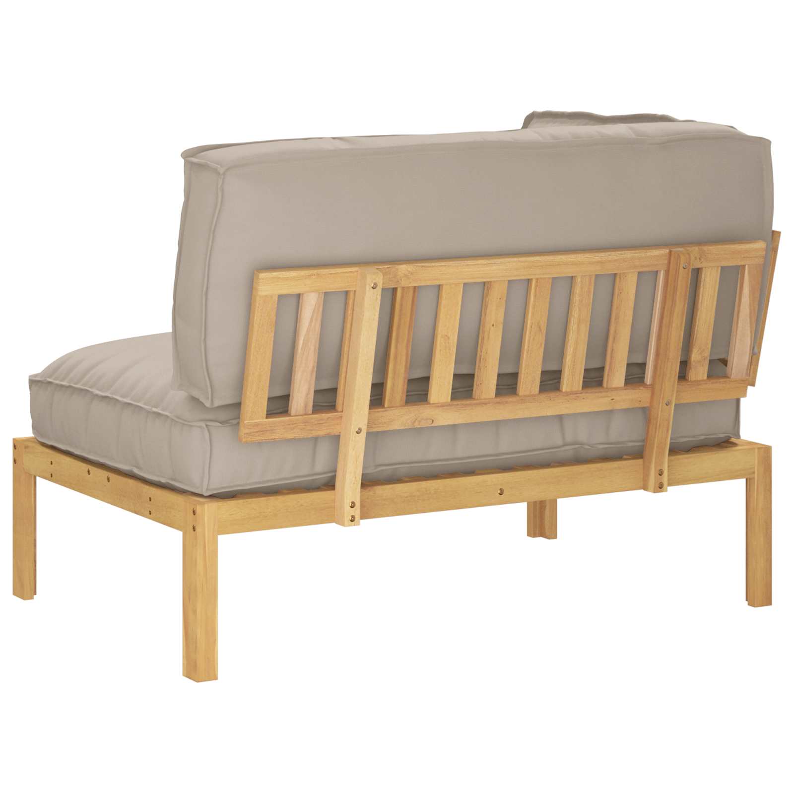 Set sofe Sivo-smeđa 133 x 92 x 69 cm Čvrsto drvo akacije