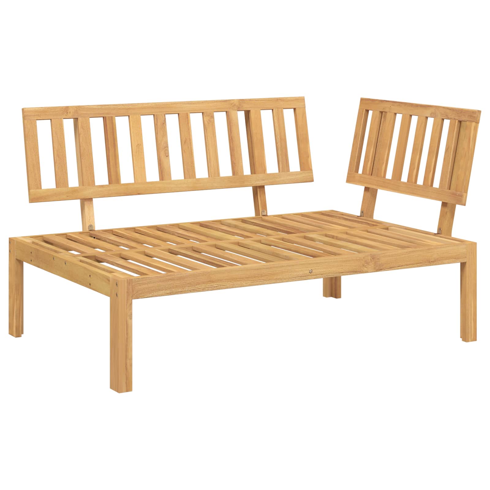Set sofe s jastukom 2 pcs Sivo-smeđa Čvrsto drvo akacije
