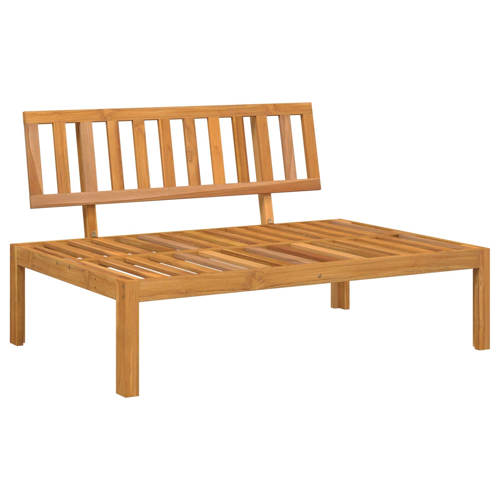 Set sofe s jastukom 3 pcs Sivo-smeđa Čvrsto drvo akacije