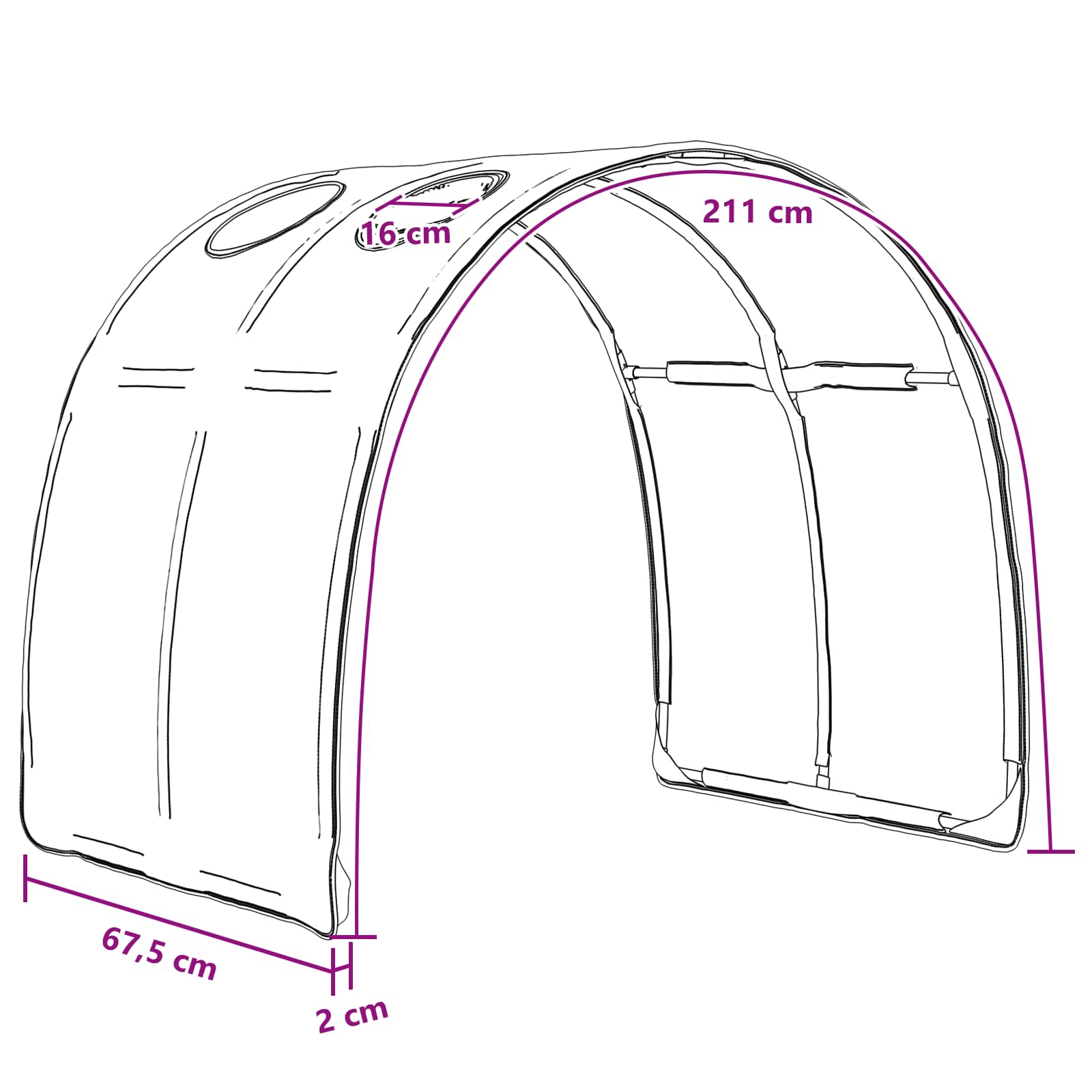 Tunis za krevet 2 pcs Svjetloplava 211 x 67.5 x 2 cm Poliester