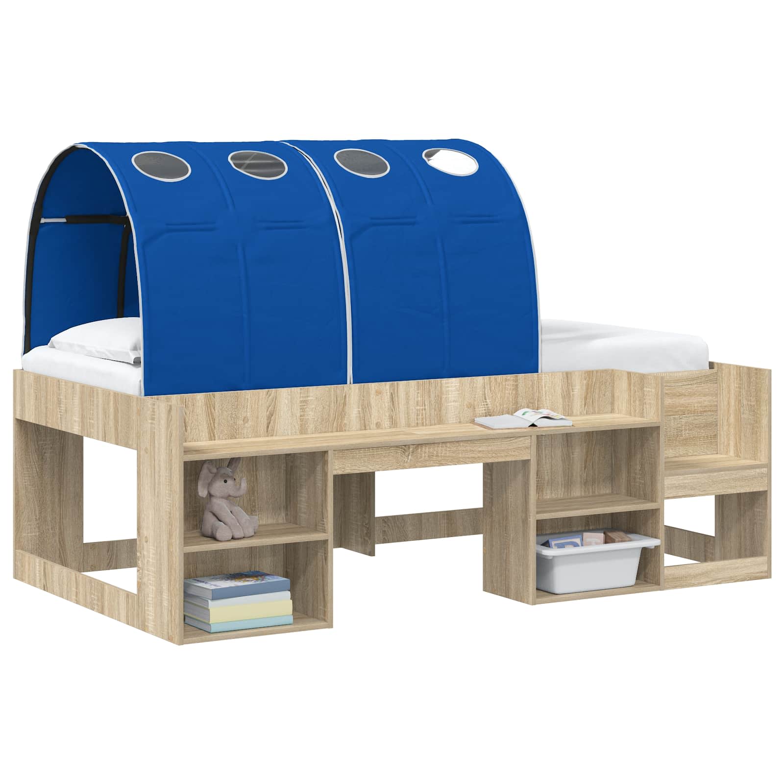 Tunis za krevet 2 pcs Plava 211 x 67.5 x 2 cm Poliester