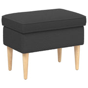 Stolica za noge Tamnosiva 55 x 35 x 41 cm Bouclé