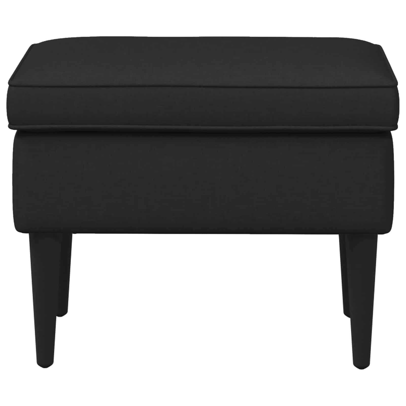 Stolica za noge Crna 55 x 35 x 41 cm Tkanina
