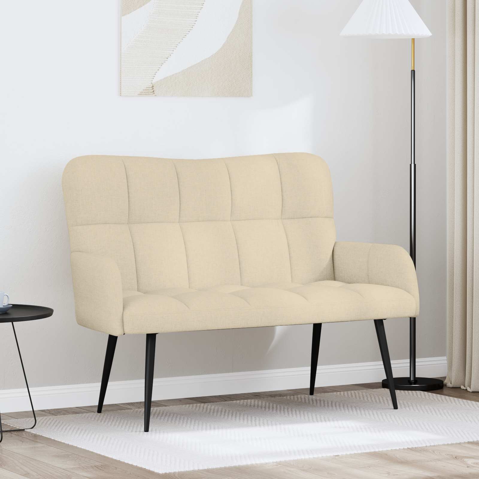Sofa za dvije osobe Krem 115 x 61 x 87 cm Tkanina
