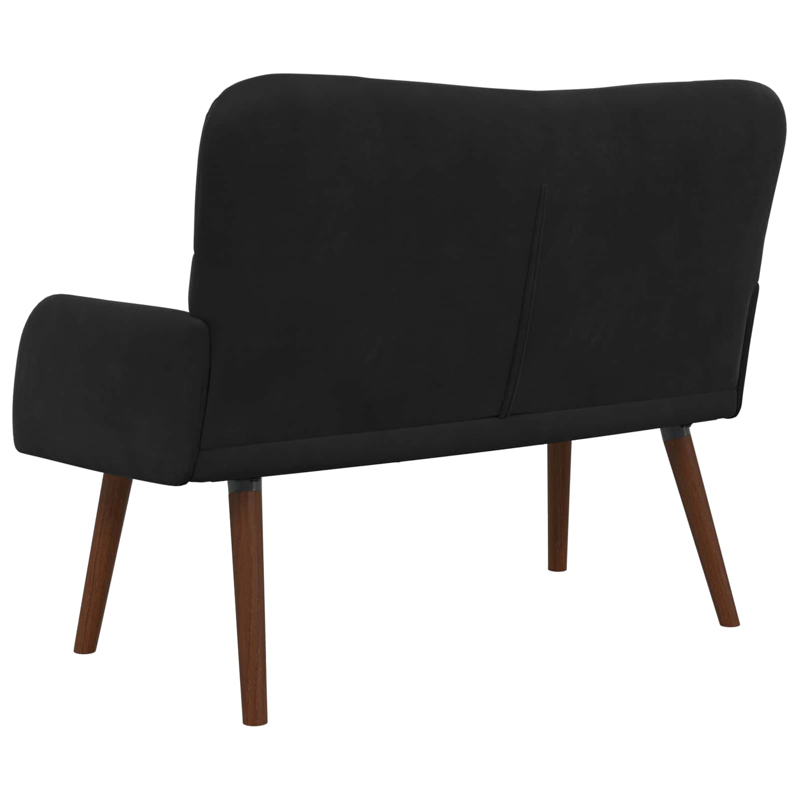 Sofa za dvije osobe Crna 115 x 61 x 87 cm Baršun