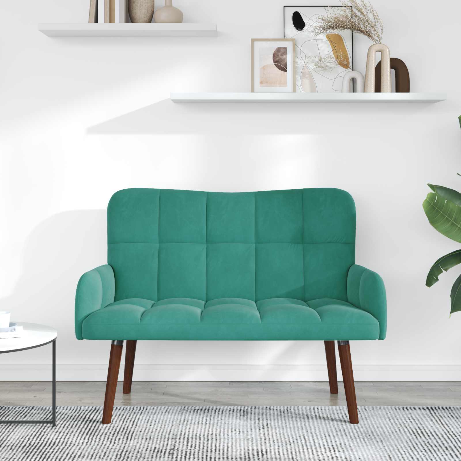 Sofa za dvije osobe Tirkizna 115 x 61 x 87 cm Baršun