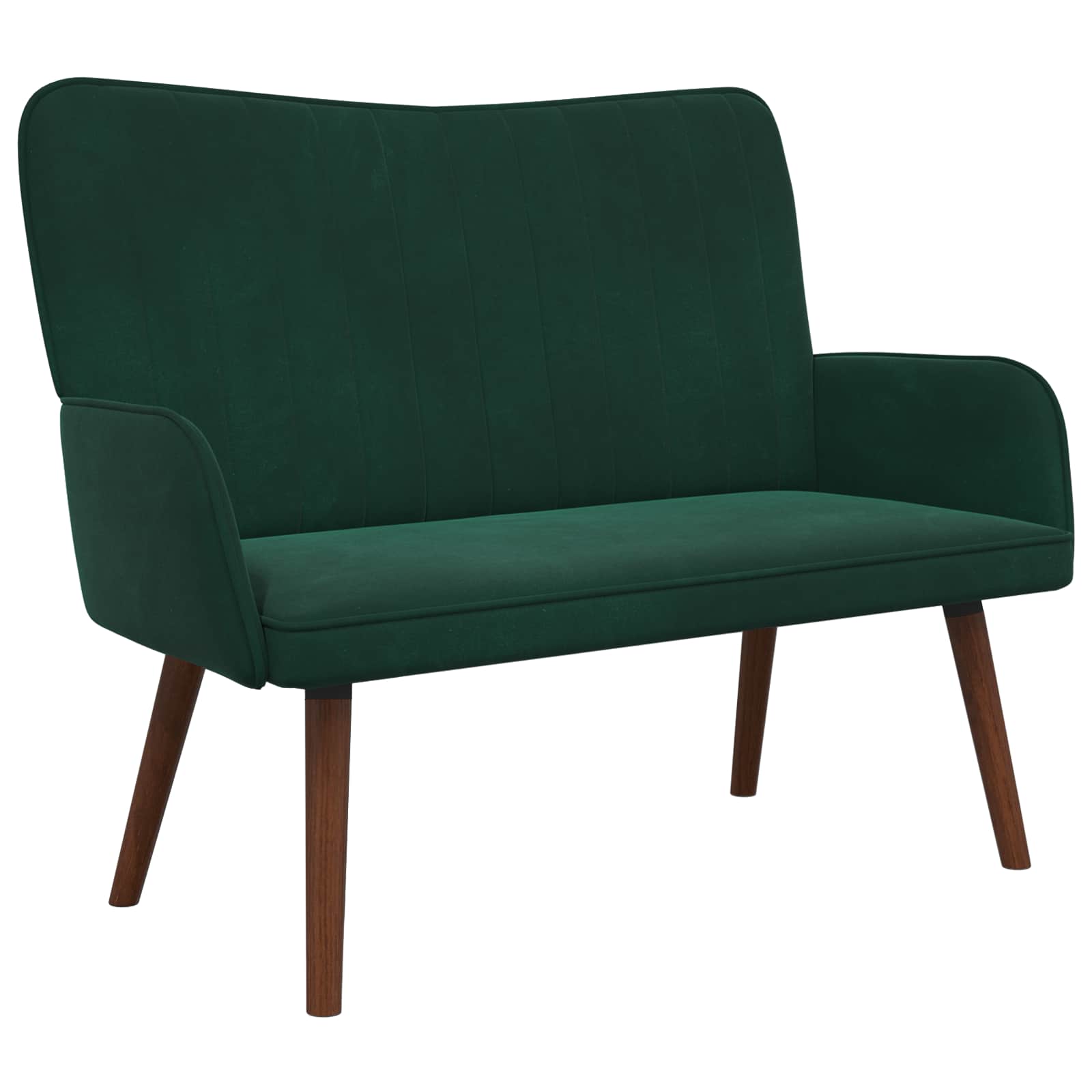 Sofa za dvije osobe Tamnozelena 115 x 61 x 87 cm Baršun
