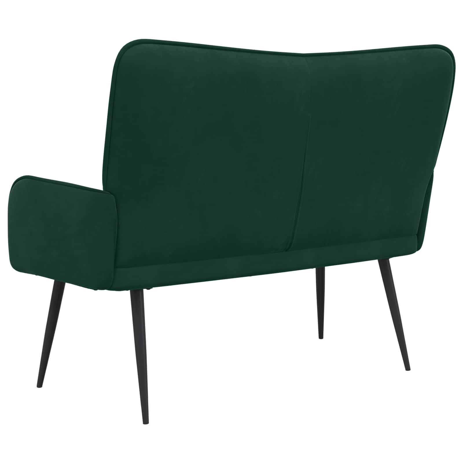 Sofa za dvije osobe Tamnozelena 115 x 61 x 87 cm Baršun