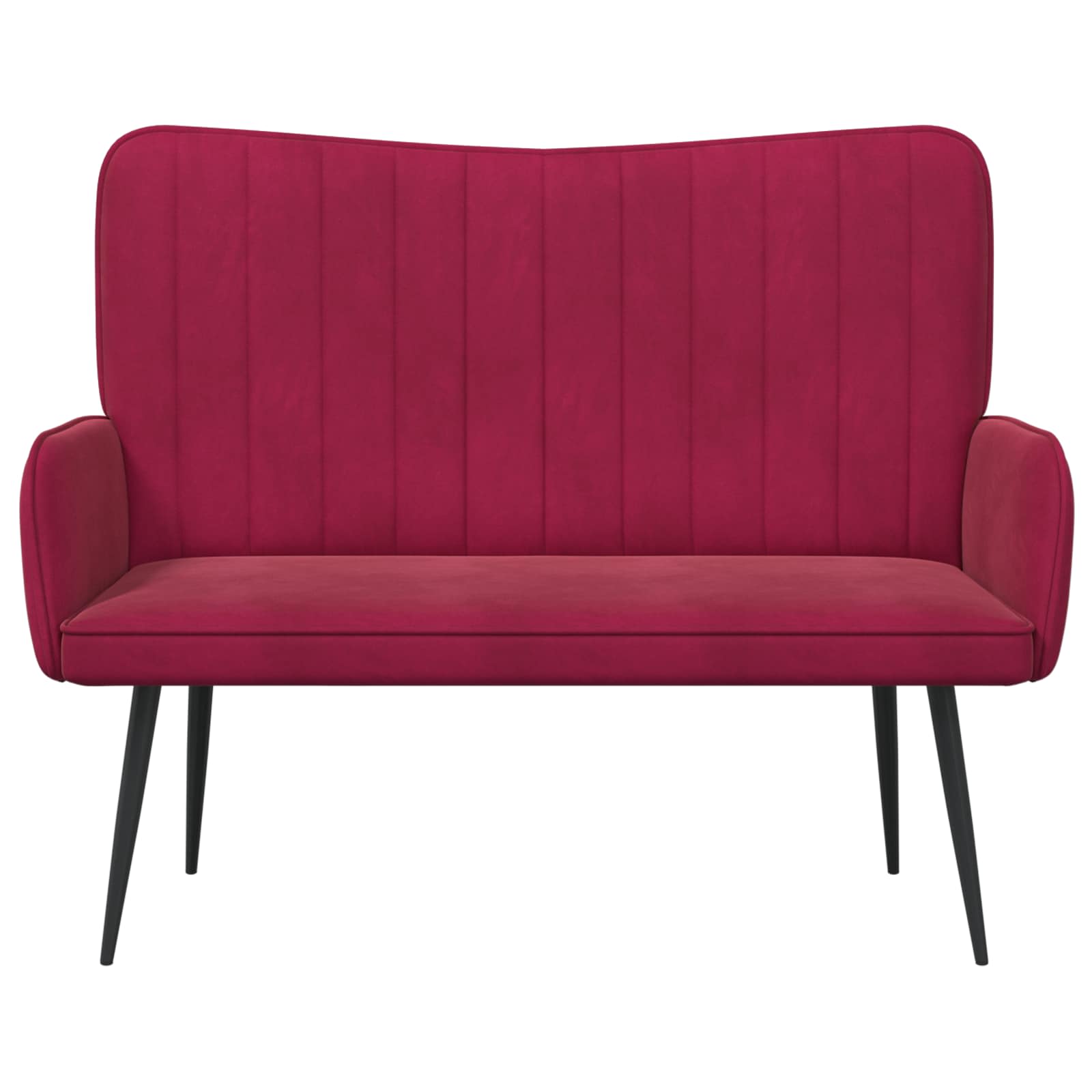 Sofa za dvije osobe Vinska crvena 115 x 61 x 87 cm Baršun