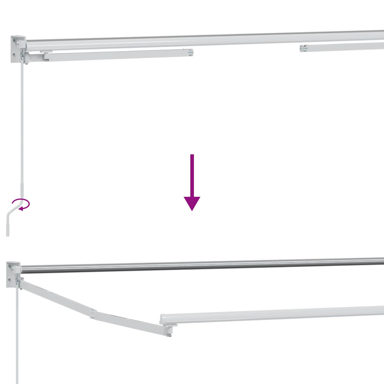 Povlačivi tende Smeđa 3 x 2 m 100% Poliester i Aluminij