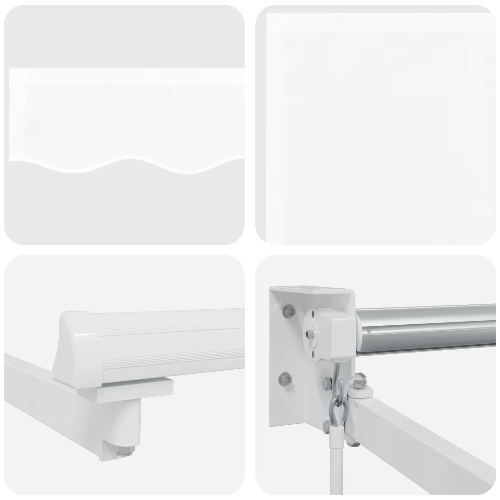Povlačivi tende Bijela 3 x 2 m 100% Poliester i Aluminij