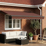 Povlačivi tende Smeđa 3 x 2 m 100% Poliester i Aluminij
