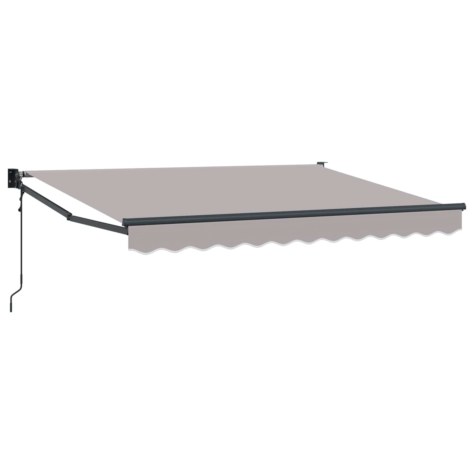 Nadstrešnica Svjetlosiva 3,5 x 2 m Poliester i metal