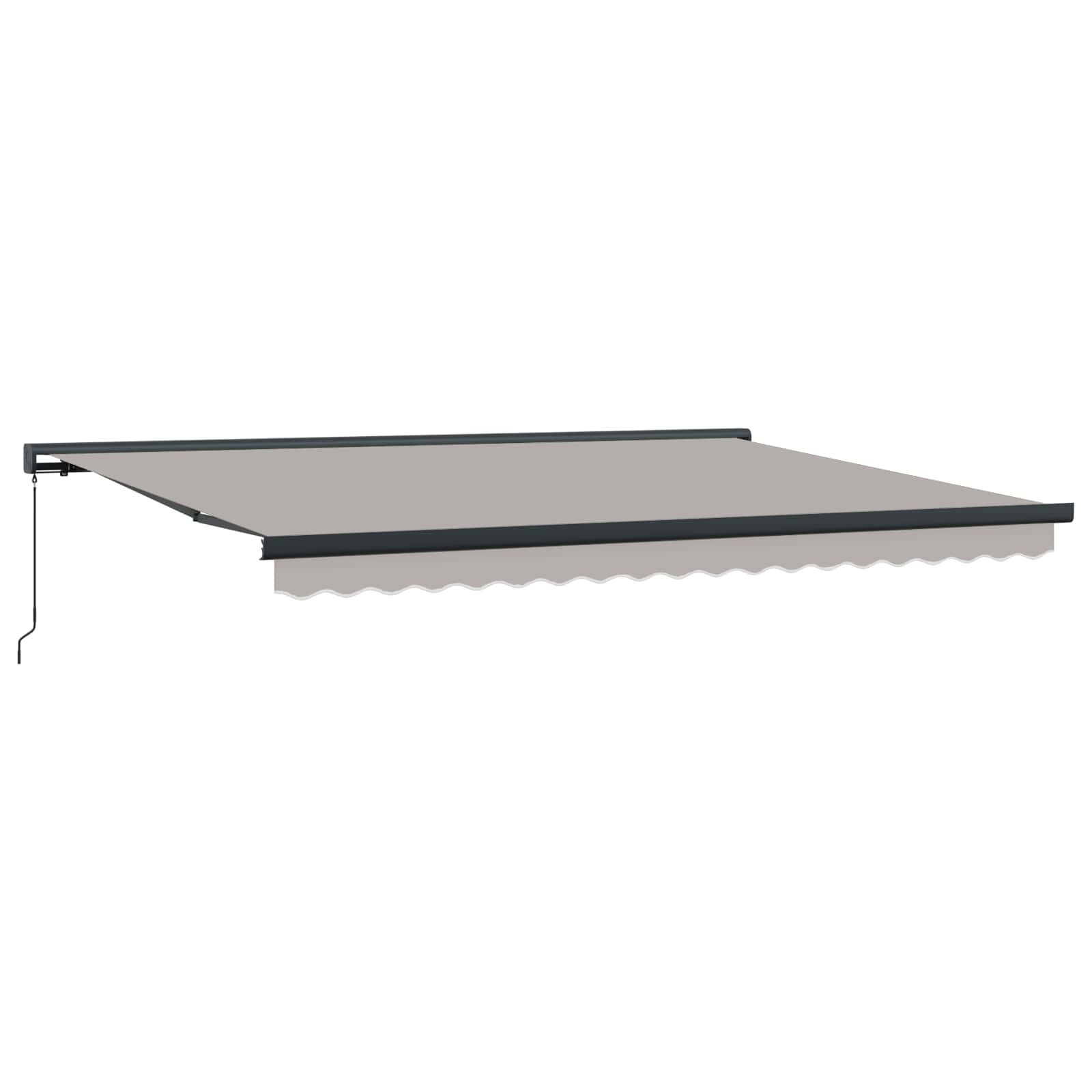 Povlačivi tende Svjetlosiva 4 × 3 m Platno i Aluminij