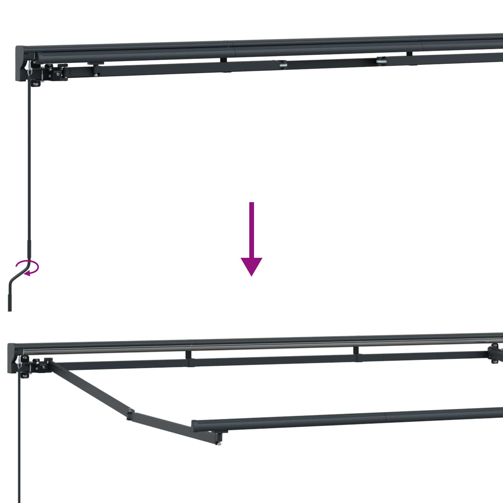 Ručno sklopiva tenda Zelena i bijela 3 x 2 m