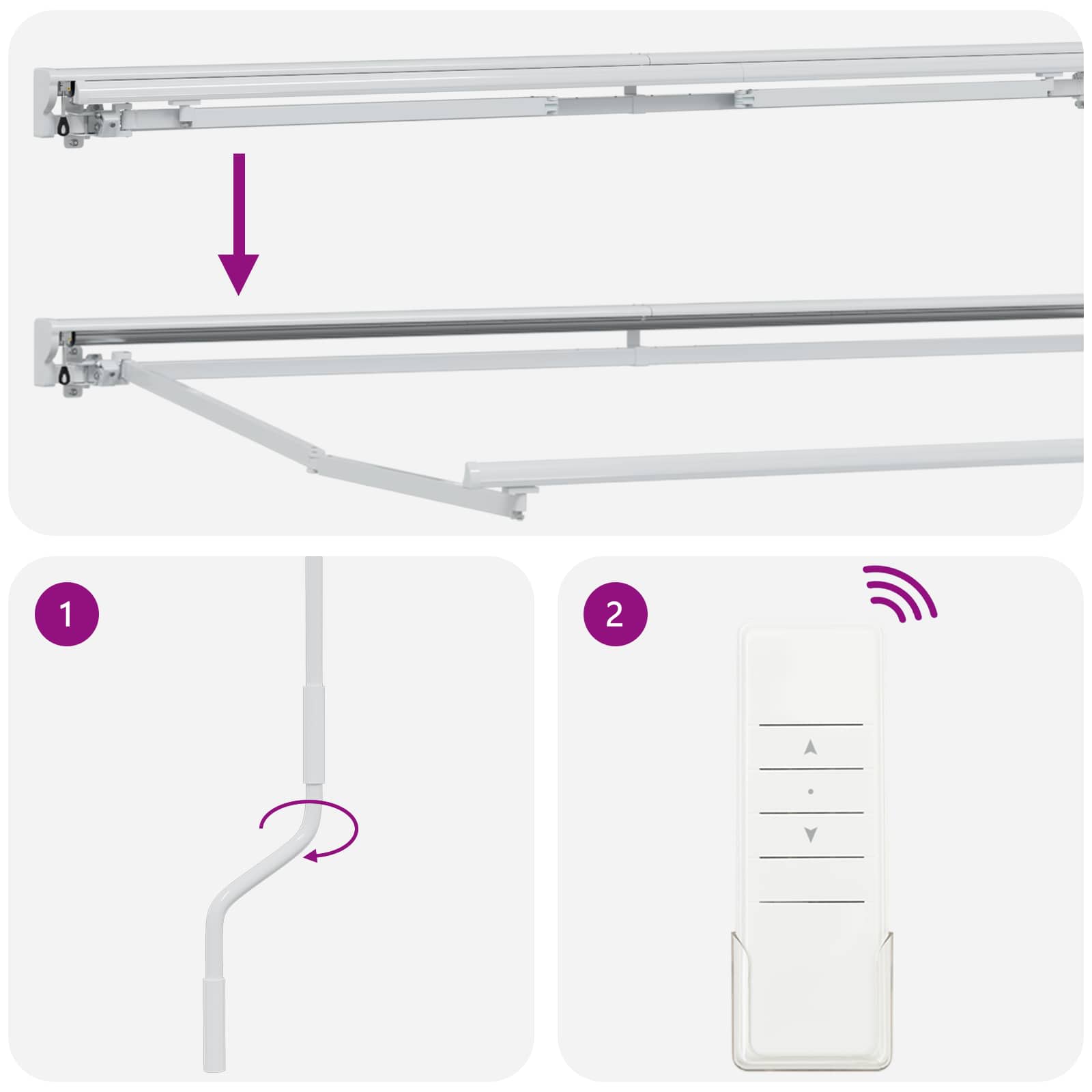 Električna retraktabilna tenda Zelena i žuta 3,5 x 2,5 m