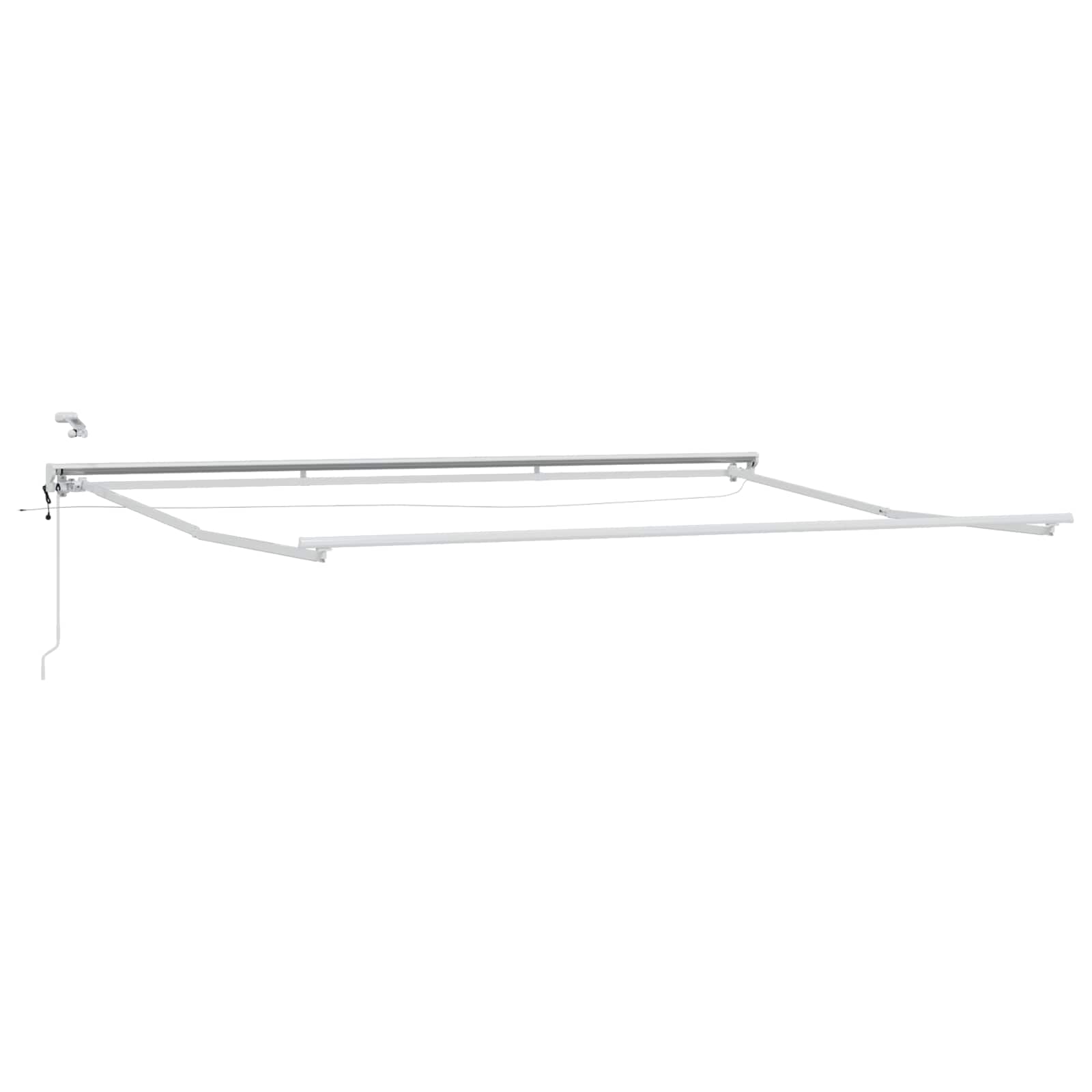 Električna retraktabilna tenda Svijetlo siva i bijela. 4 x 2 m
