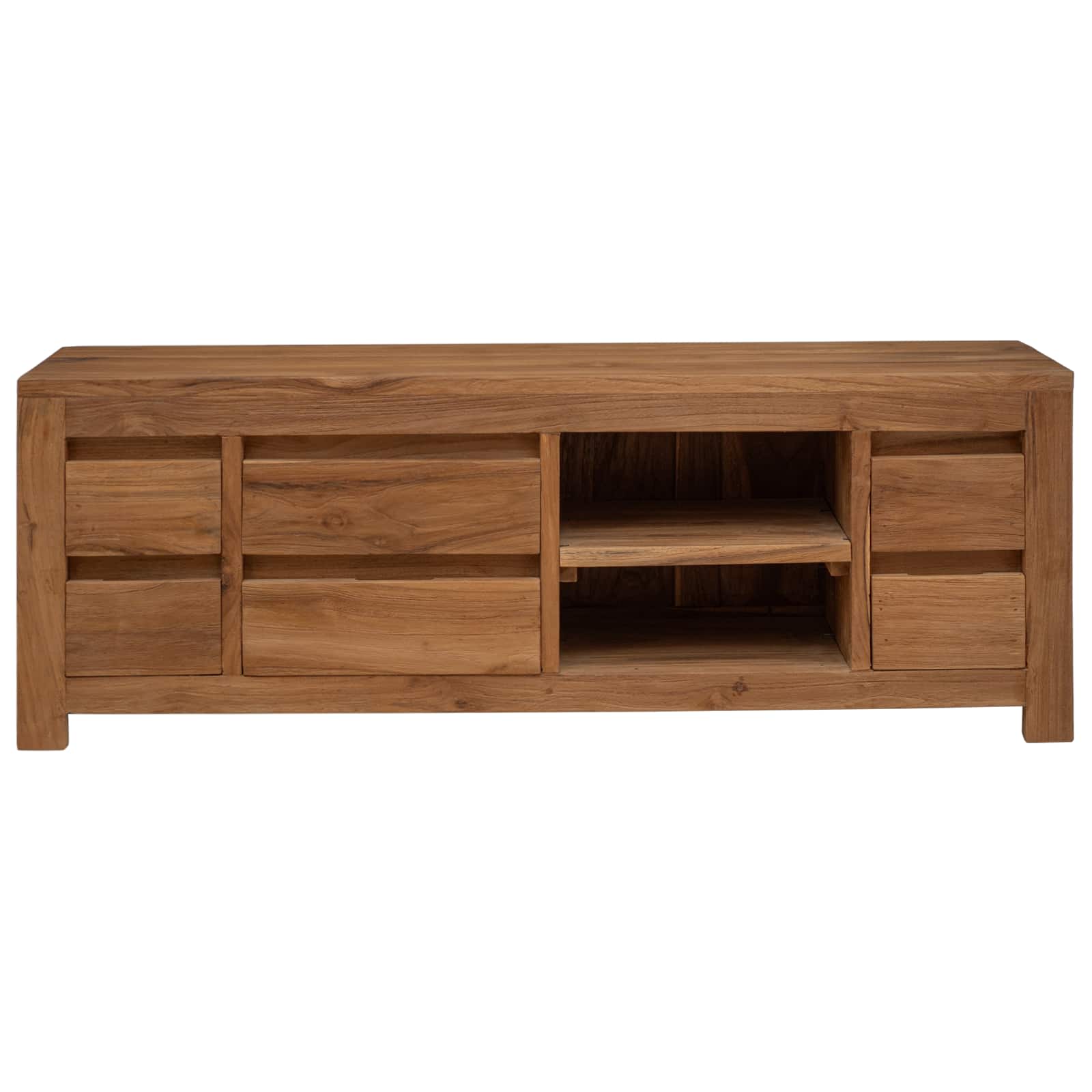 TV komoda 110 x 30 x 40 cm Prirodna Čvrsto teak drvo
