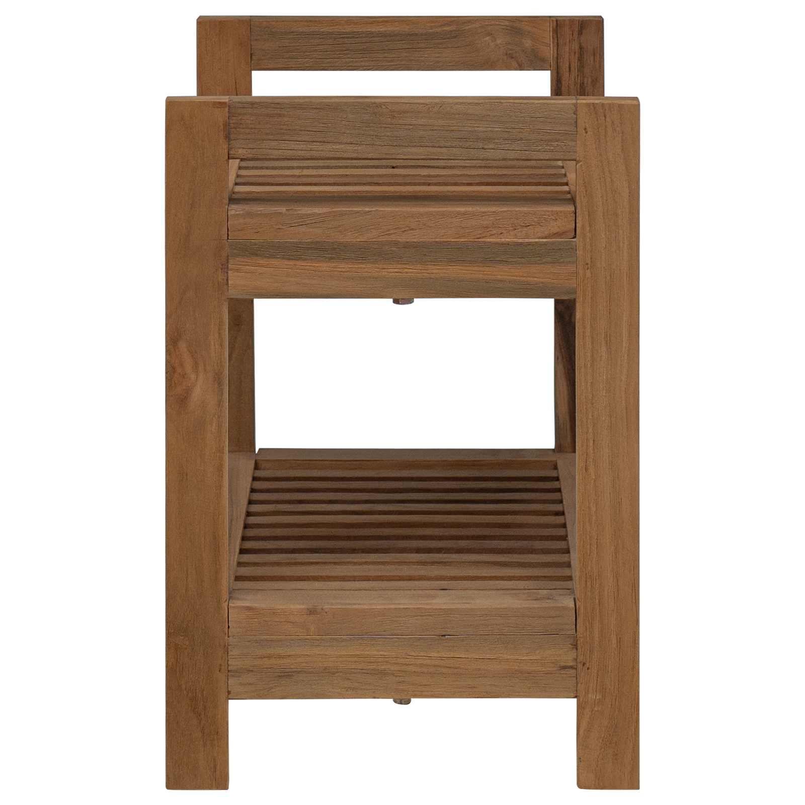 Polica za kupaonicu Prirodna 45 x 30 x 45 cm Čvrsto teak drvo