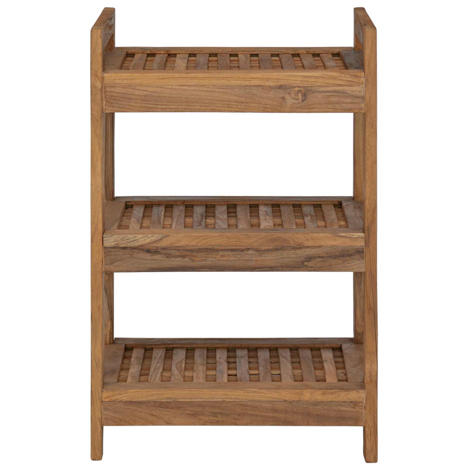 Polica za kupaonicu Prirodna 45 x 30 x 71 cm Čvrsto teak drvo