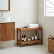 Stolić za kupatilo Prirodna 60 x 30 x 45 cm Čvrsto teak drvo