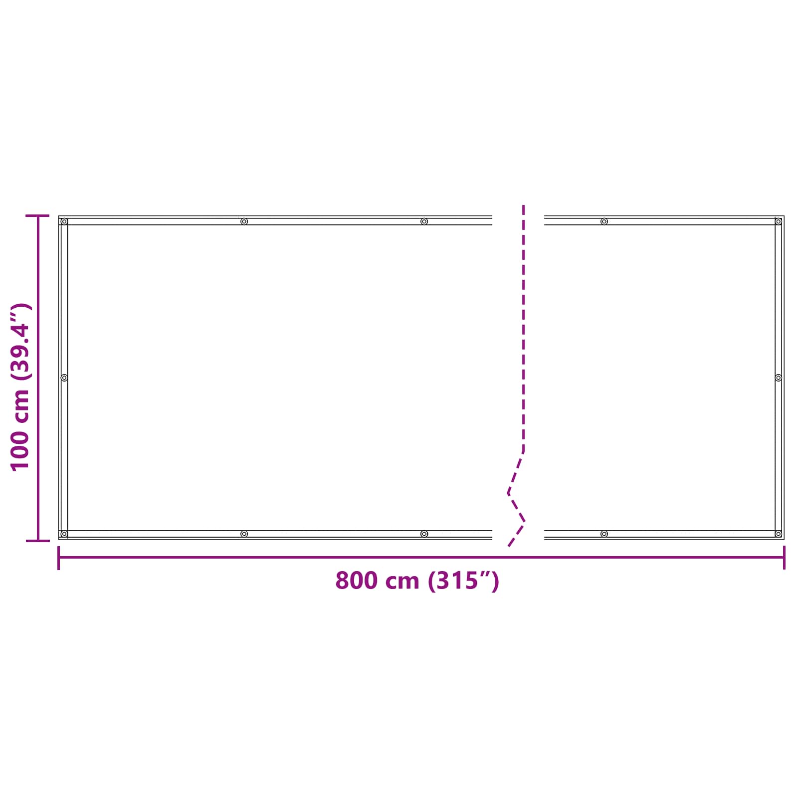 Balcony ekran Svijetlo siva 100 x 800 cm Oxford tkanina